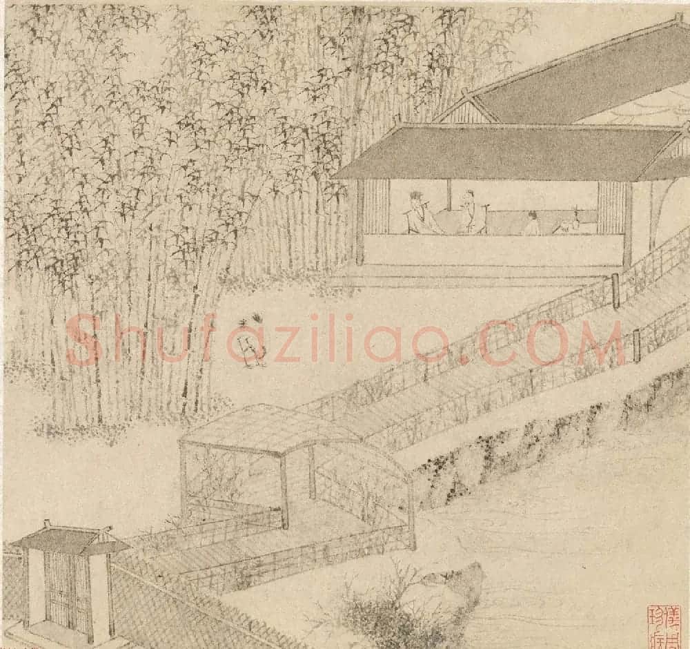 文徵明书画欣赏《山水诗画册页》大图16开 | 传世书法作品鉴赏
