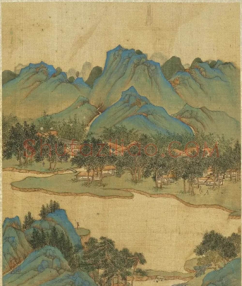 明代居节行书自题山水册 | 传世书法作品精选