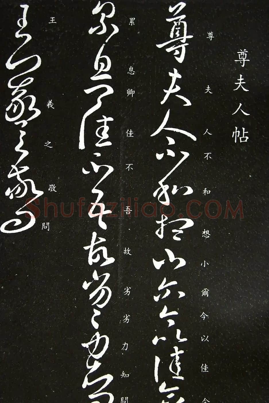 王羲之书法草书欣赏《尊夫人帖》 | 名家书法作品赏析
