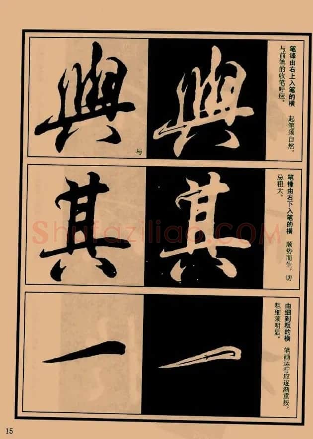 书法教程图文《兰亭序笔法详析》 | 软笔行书字帖