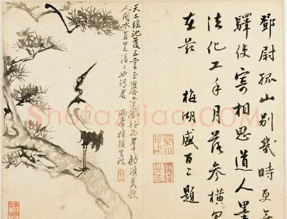 清代罗聘字画欣赏《花鸟山水册》 | 传世书法作品精选