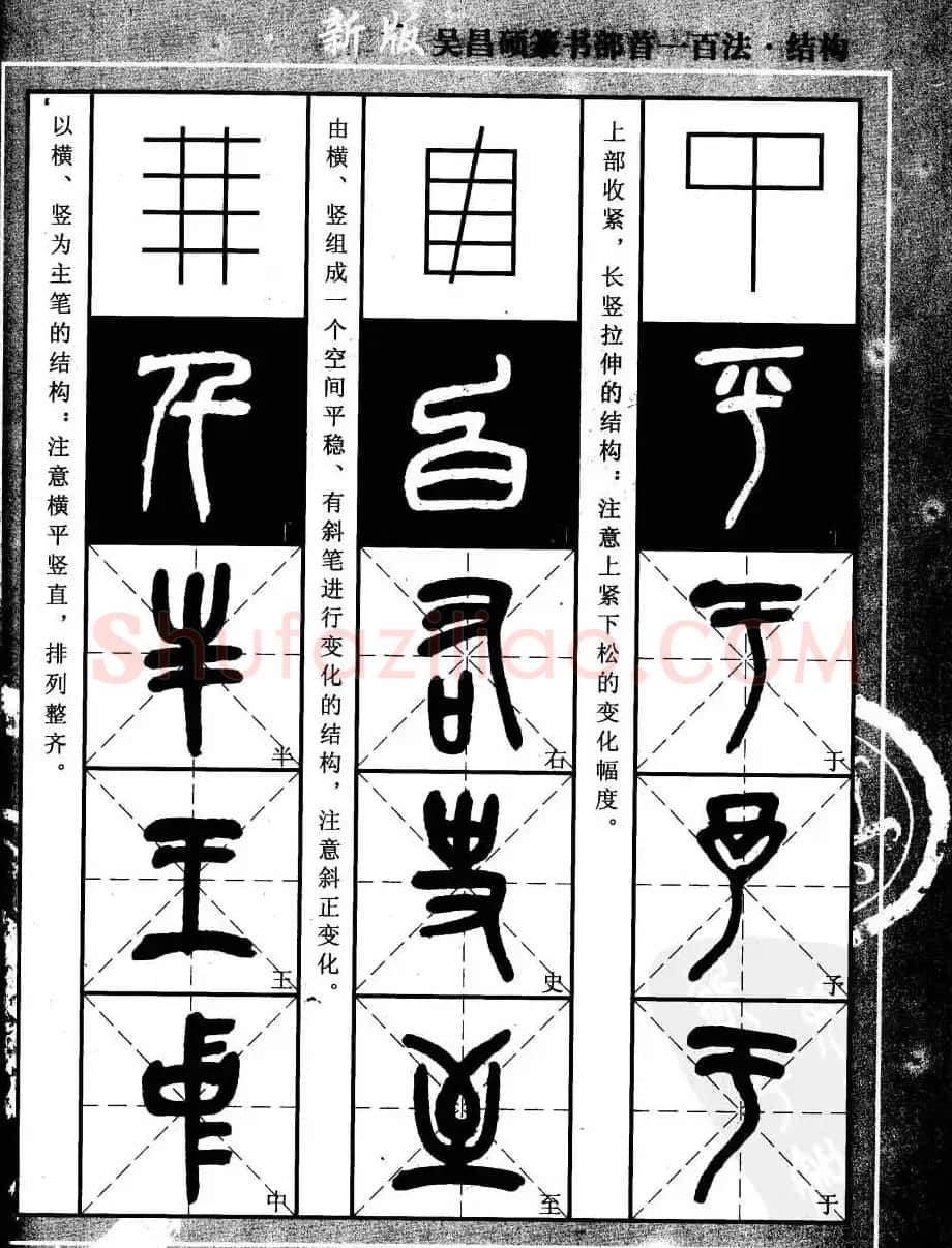 书法教程字帖欣赏《吴昌硕篆书部首一百法》 | 软笔篆书字帖