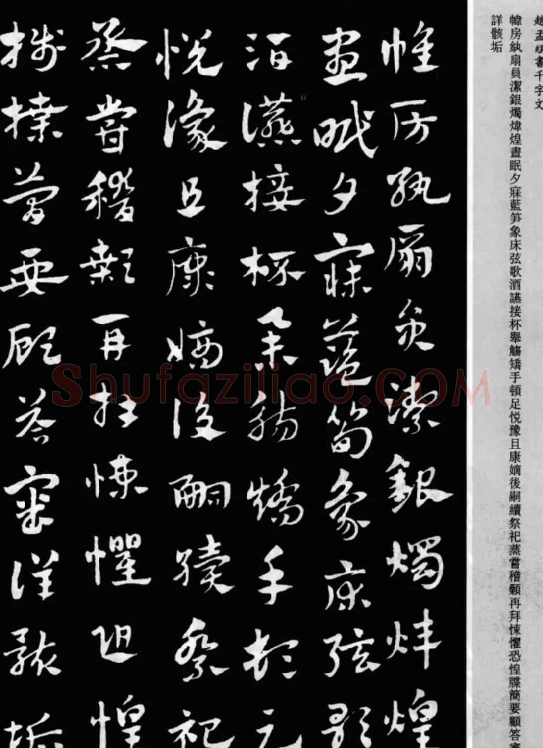 赵孟頫书法章草千字文(附释文)图片17P | 软笔草书字帖
