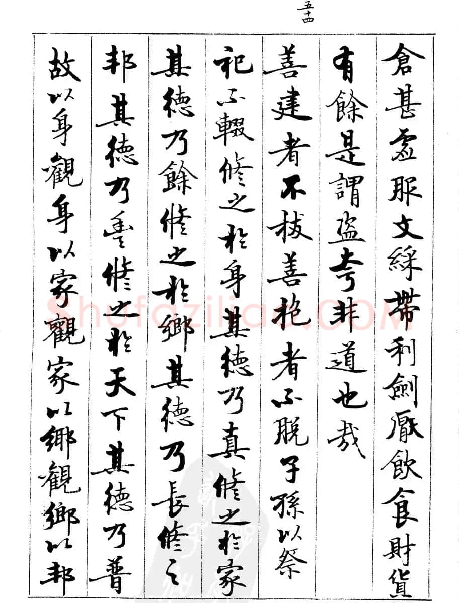 宿悦书法字帖欣赏《道德经》 | 毛笔行书字帖