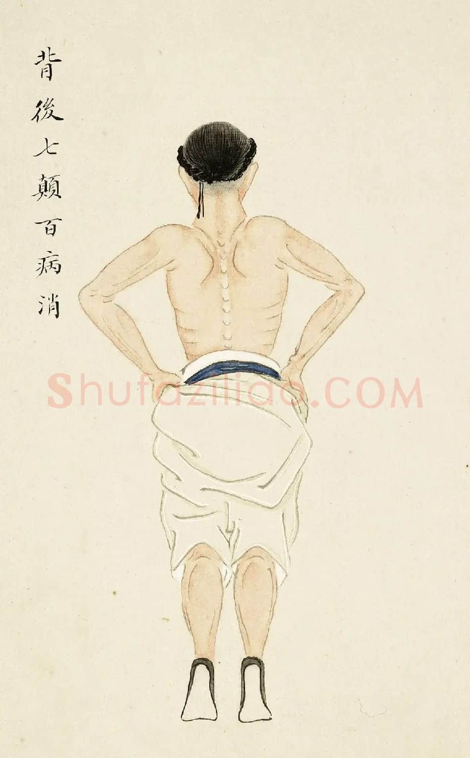 清宫彩绘插图《八段锦册》 | 传世书法作品鉴赏