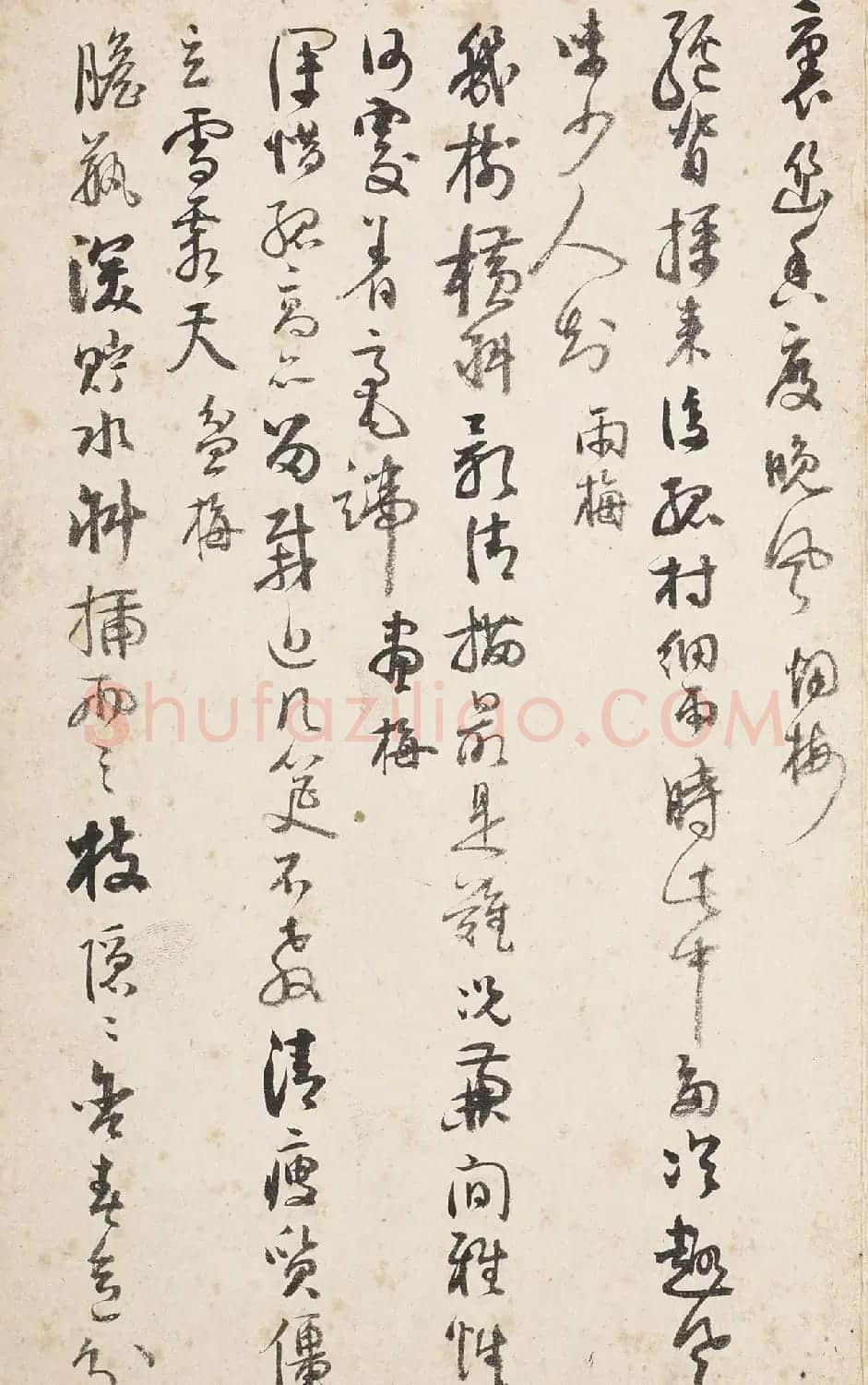 杭世骏行书《分题梅花诗一百首》 | 毛笔书法作品