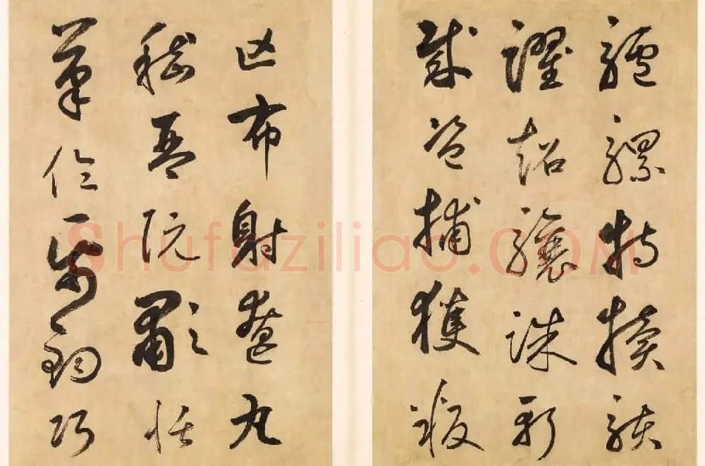 元代边武草书千字文册页三十七开 | 毛笔书法作品