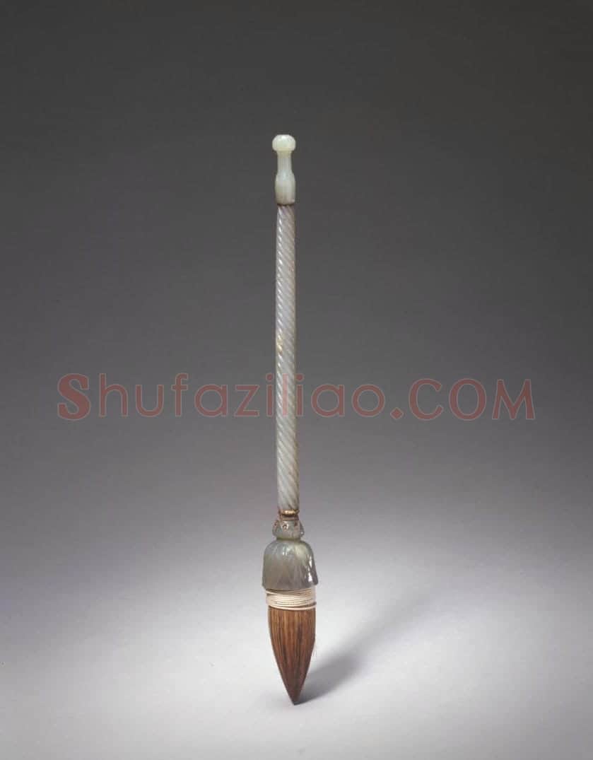 青玉绳纹管提笔 | 故宫文房用品藏品