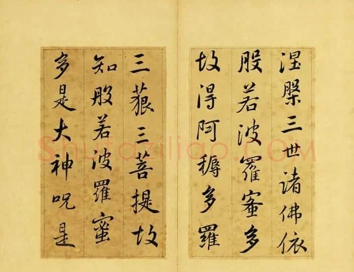 清朝刑部尚书张照行书欣赏《心经册》 | 心经书法作品