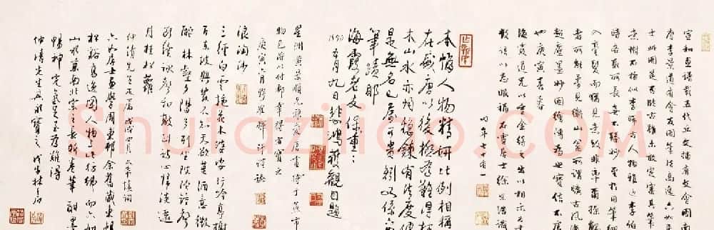 明唐寅《西园雅集图》卷附徐悲鸿等题跋 台北故宫博物院藏 | 传世书法作品欣赏