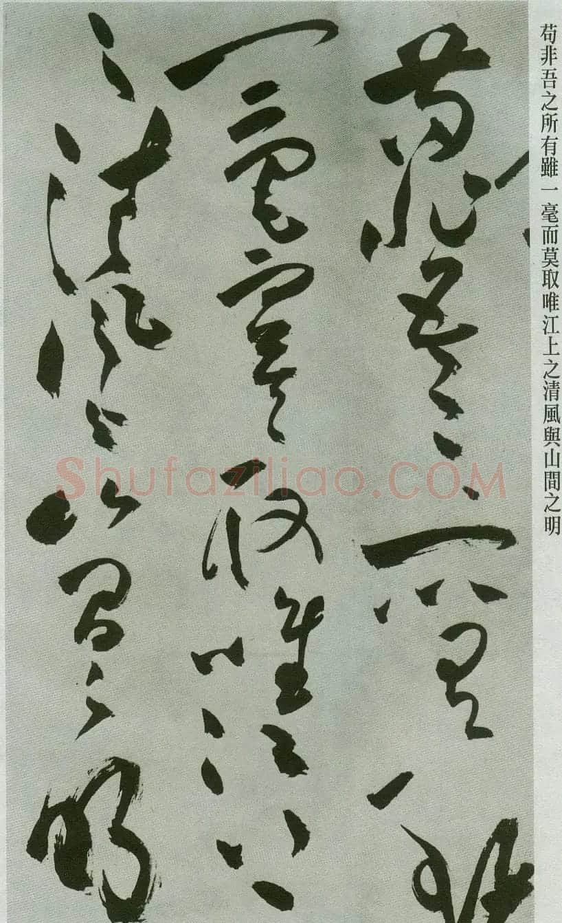 祝允明草书字帖欣赏《前赤壁赋》 | 毛笔草书字帖