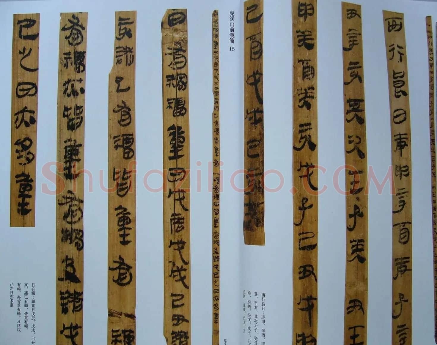 汉代书法竹简欣赏《虎溪山前汉简》 | 名家书法作品赏析