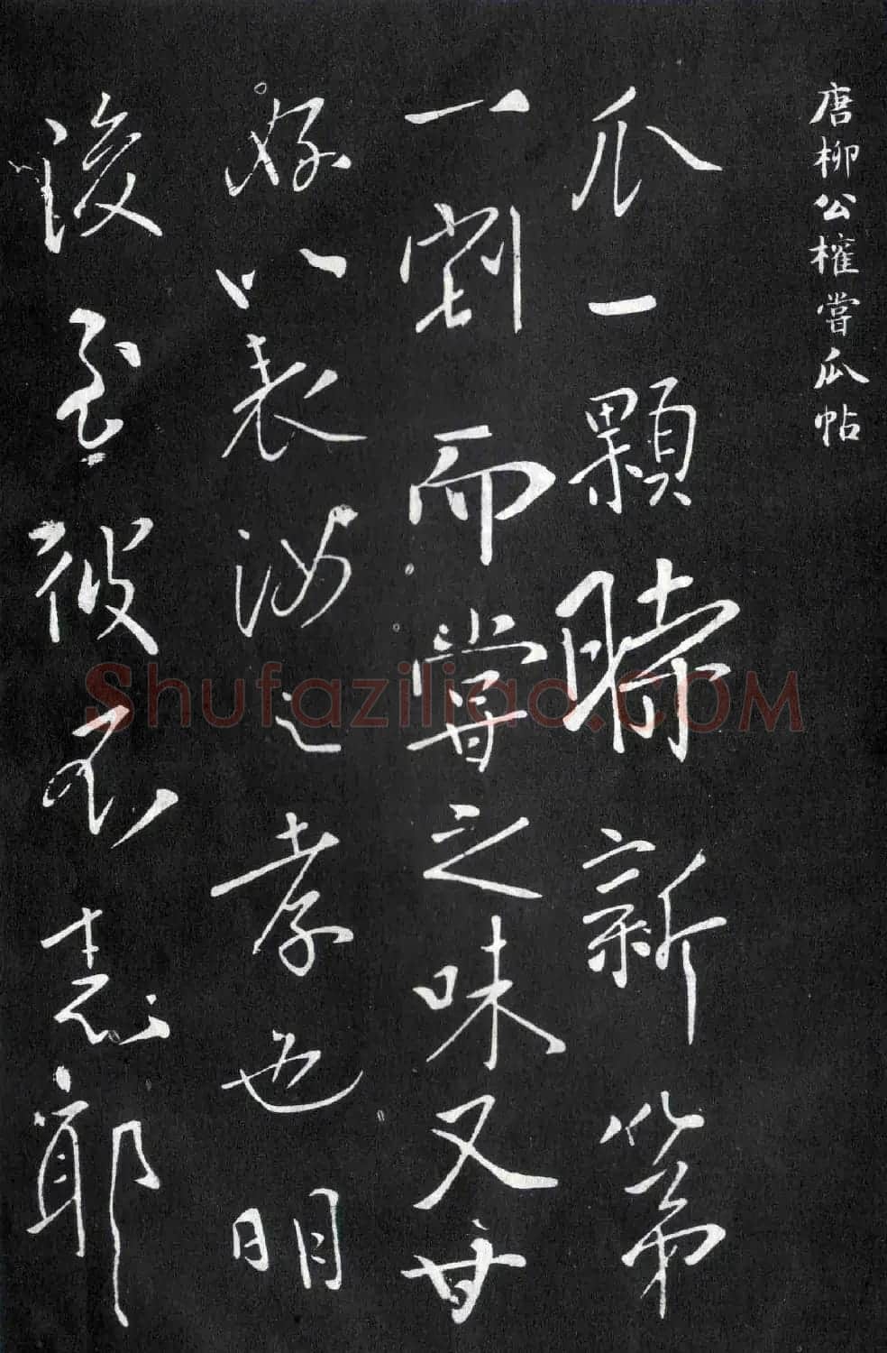 柳公权书法欣赏《尝瓜帖》(大图) | 书法名家作品欣赏
