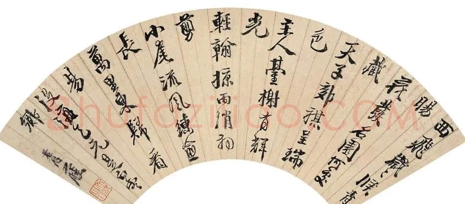 明代徐渭书法扇面对联作品欣赏 | 书法名家作品鉴赏