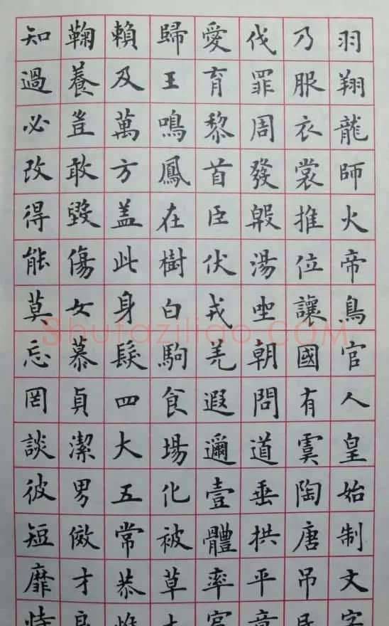 卢中南楷书临《欧阳询书千字文》 | 毛笔书法作品