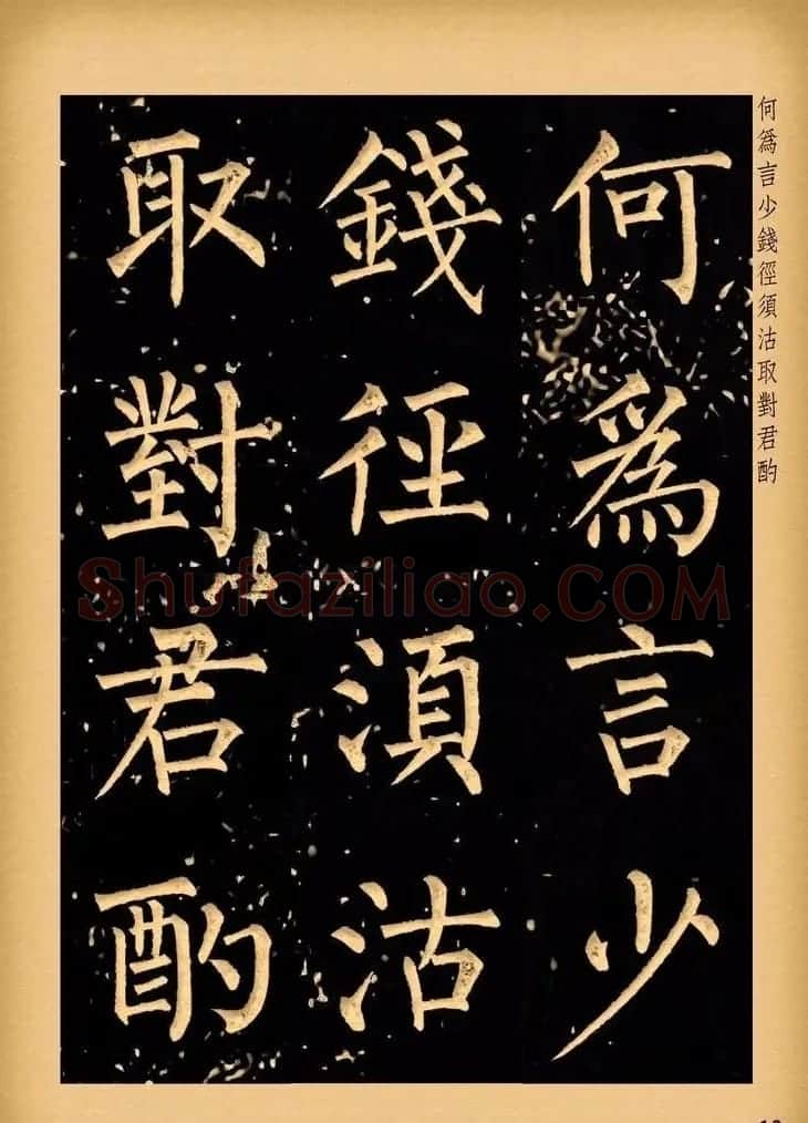 苏新诗柳体仿碑帖《李白将进酒》 | 书法作品赏析