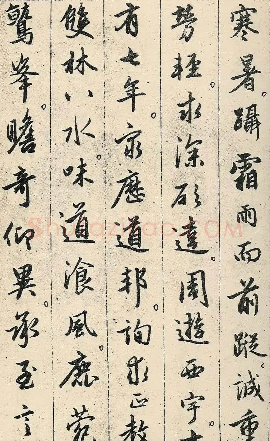 赵孟頫49岁行书临圣教序 | 书法名家作品欣赏