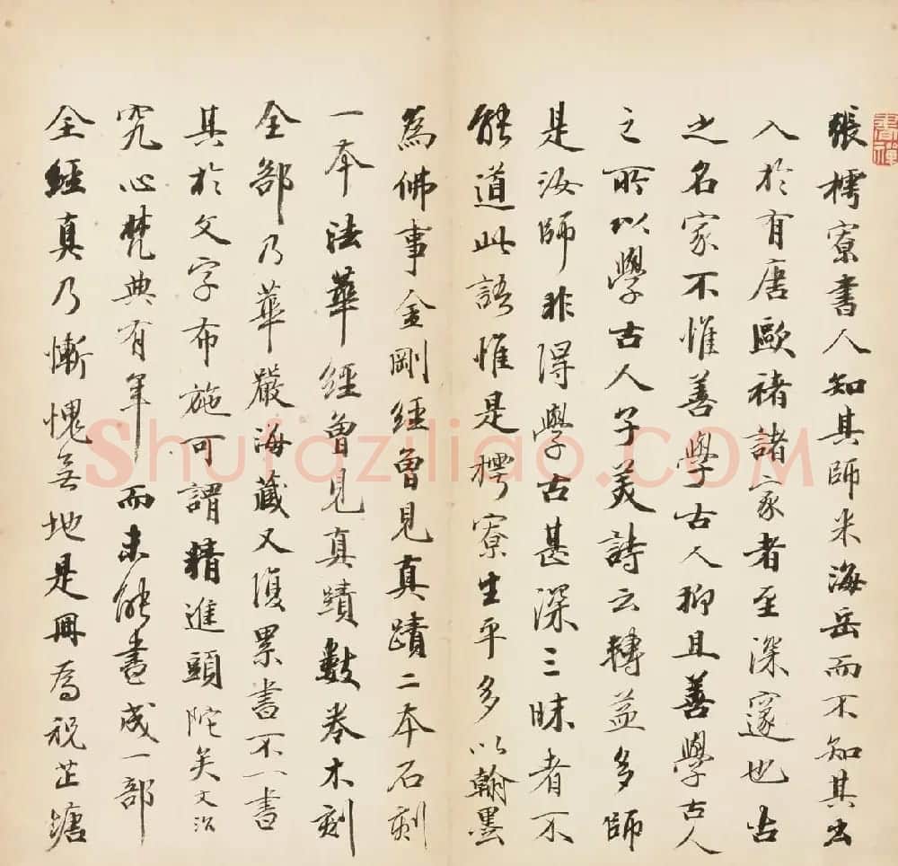 张即之楷书残册《张樗寮华严经真迹》 | 书法作品赏析