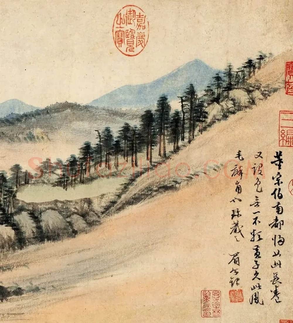 董其昌晚年书画精品《仿黄公望富春大岭图》 | 传世书法作品精选