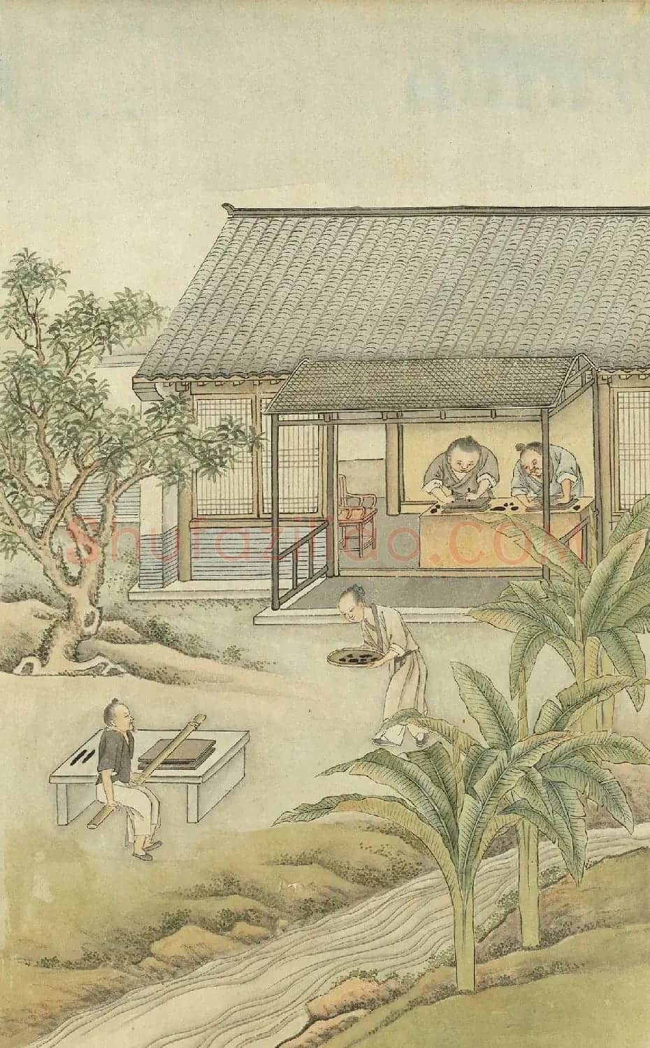 沈初小楷题记徐扬墨法集要图卷 | 传世书法作品欣赏