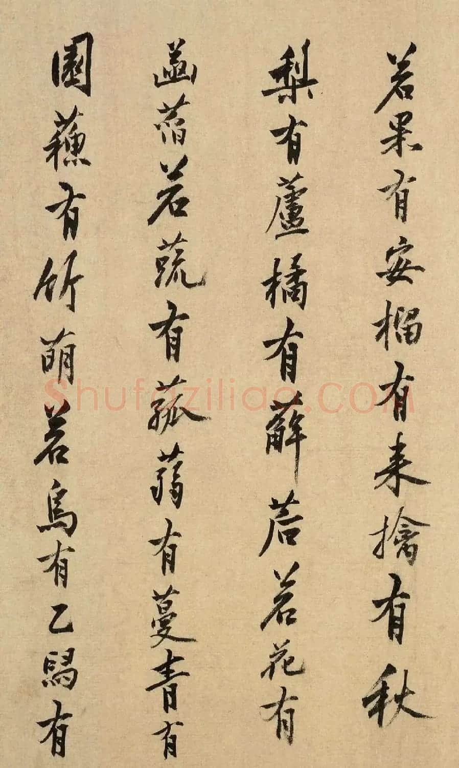 沈周书法题跋牧溪水墨写生图 | 毛笔书法作品