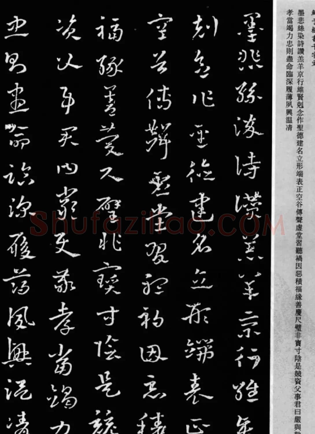 鲜于枢章草书法欣赏《千字文》大图 | 软笔草书字帖