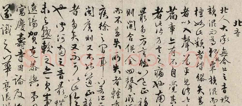 明代张弼草书《论南北口音》 | 书法名家作品欣赏