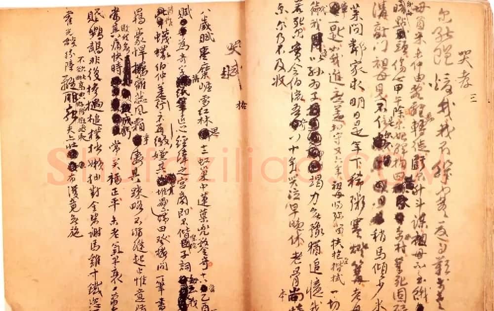 傅山书法墨宝真迹《哭子诗》册 | 书法名家作品欣赏