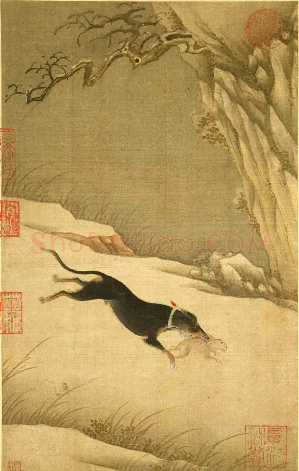 清代宫廷字画《十犬图册》书法天狗赋等 | 传世书法作品精选