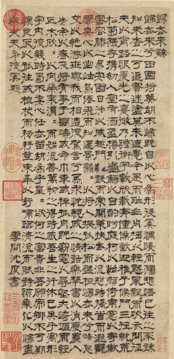 馆阁体祖师沈度隶书作品欣赏 | 书法名家作品鉴赏