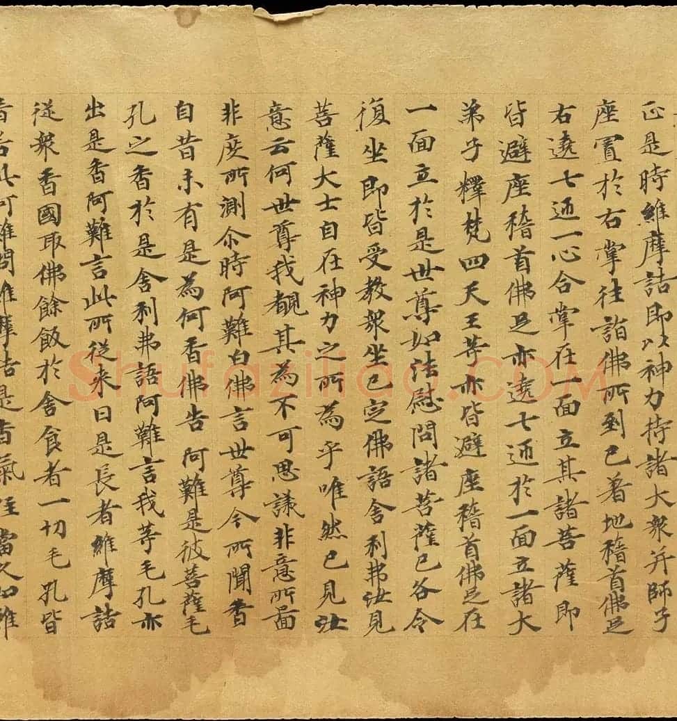 斯坦因敦煌手稿欣赏《维摩诘经卷下》大英图书馆藏 | 敦煌写经鉴赏
