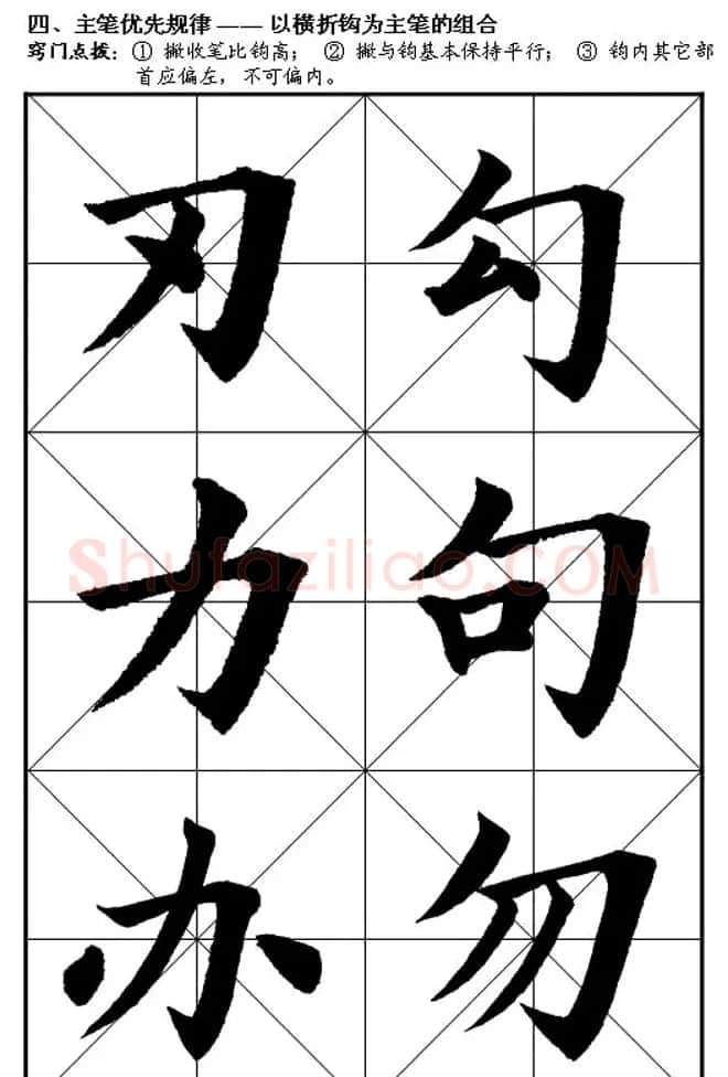 楷书入门教材楷书笔画书写规律 | 软笔楷书字帖