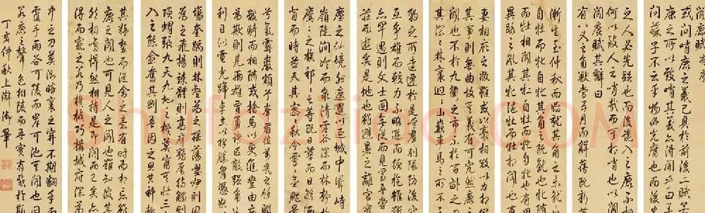 乾隆57岁御笔书法《斗鹿赋十条屏》 | 书法名家作品欣赏