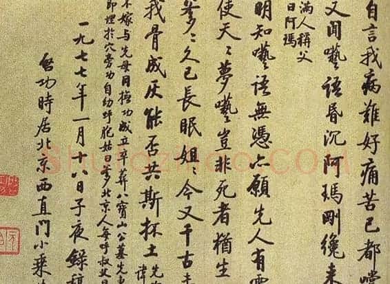启功小字书法--自作诗《痛心篇》 | 书法作品精选