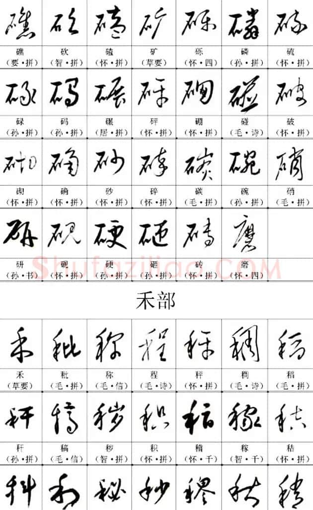 书法教材《名帖名家草书字帖范字》 | 毛笔草书字帖