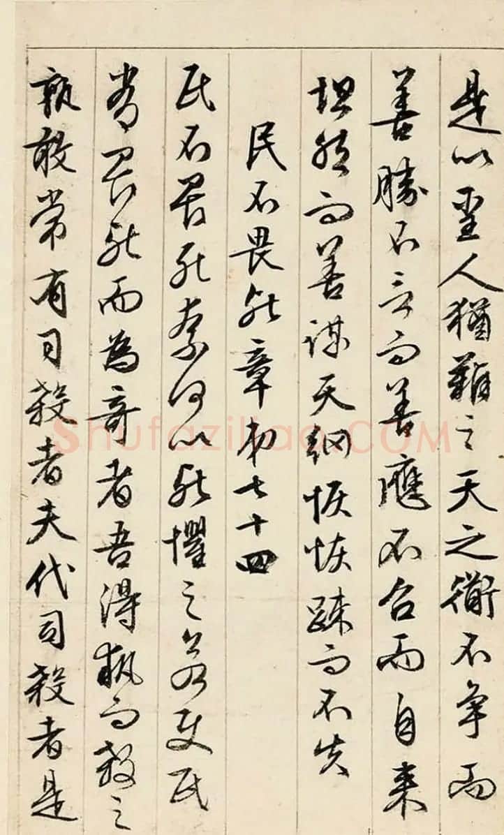 文徵明89岁行书《道德经》册页 | 毛笔书法作品