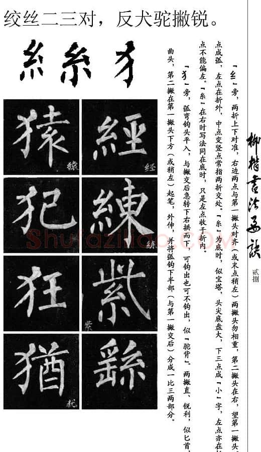 柳公权楷书学习字帖《柳体书法要诀》 | 软笔楷书字帖