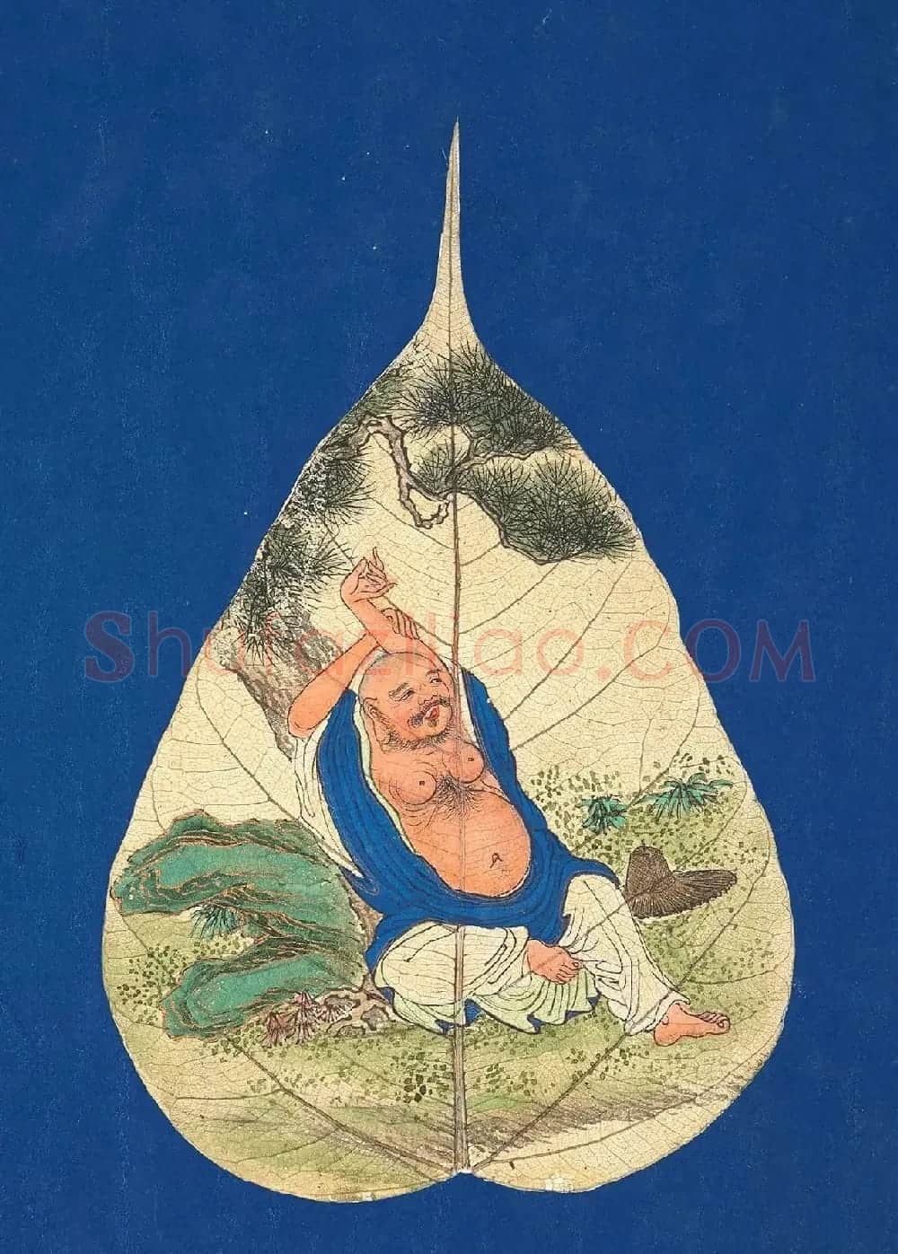 金字隶书题赞《菩提叶彩绘佛像集》 | 传世书法作品鉴赏