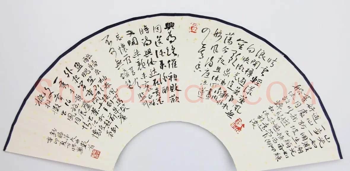 万胜华扇面书法作品欣赏 | 软笔书法作品