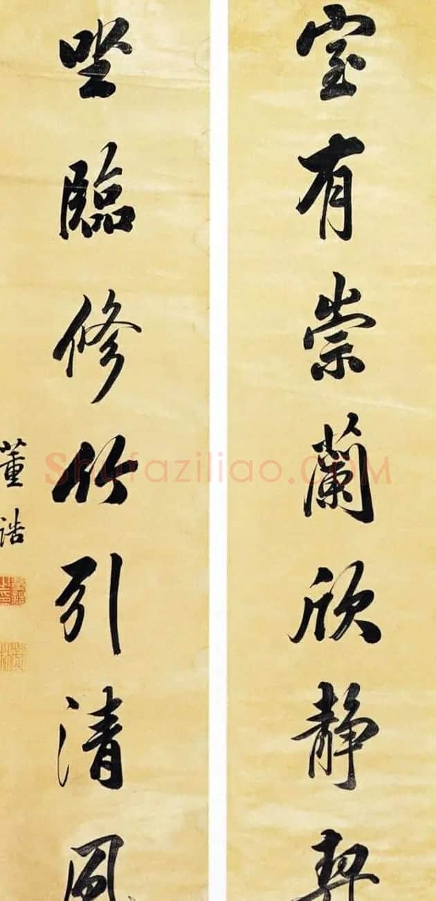 清代浙江探花董诰书法对联欣赏 | 书法名家作品鉴赏