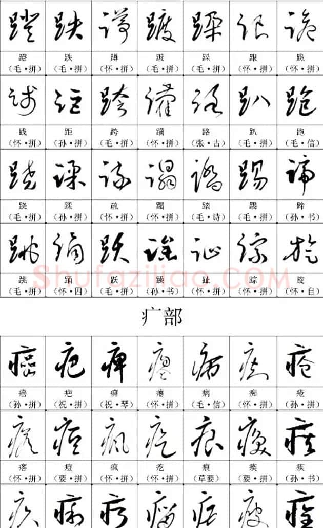 书法教材《名帖名家草书字帖范字》 | 毛笔草书字帖