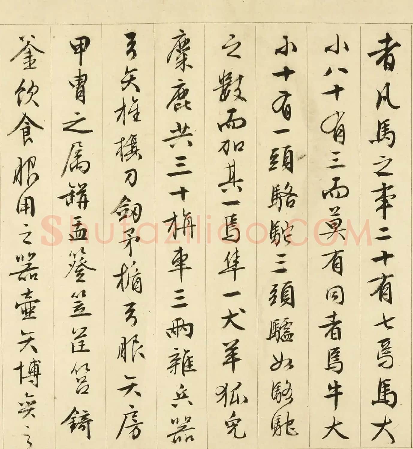 文徵明89岁行书手卷《画记》(伪) | 毛笔书法作品