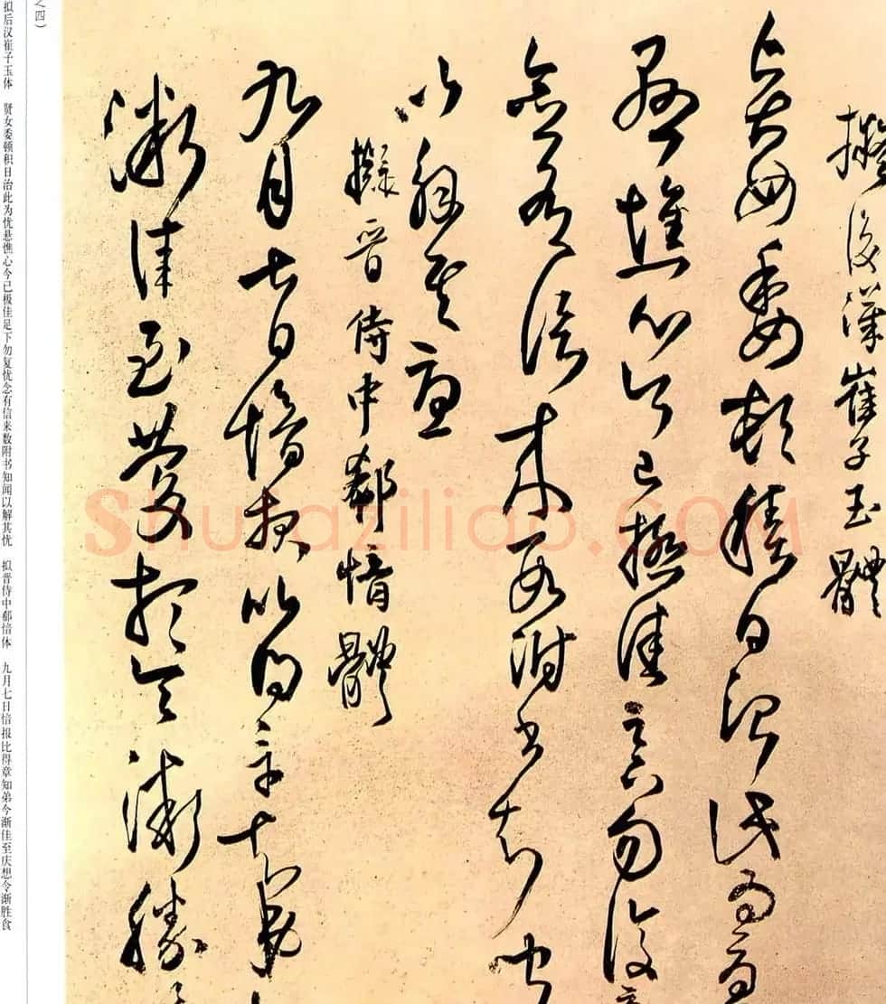 王铎草书欣赏拟汉张芝书法册页 | 书法名家作品鉴赏