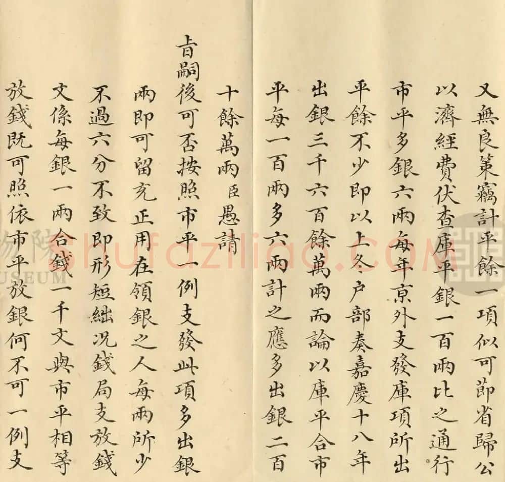 董诰小楷奏折《筹请平余银两归公》 | 书法作品精选
