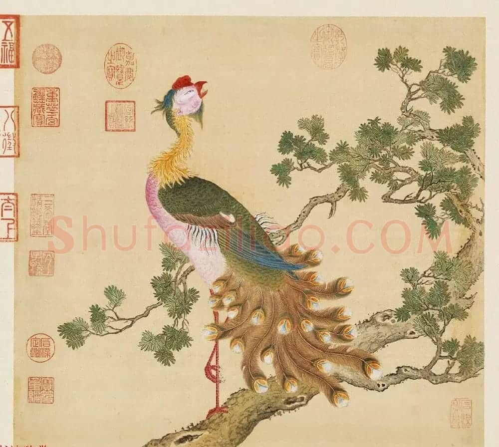 汉文满文字画欣赏《清人鸟谱册》 | 传世书法作品欣赏