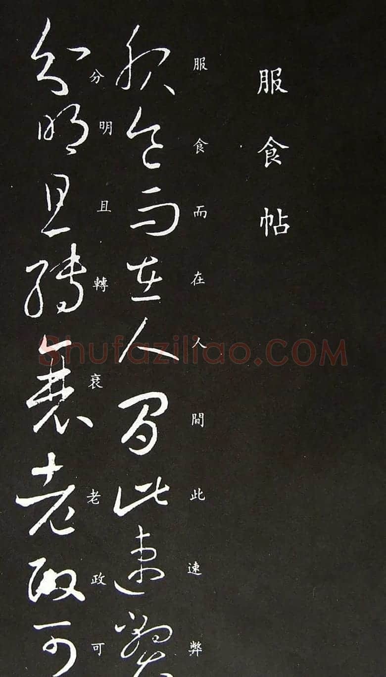 王羲之草书欣赏《服食而在帖》拓本大图 | 书法名家作品欣赏