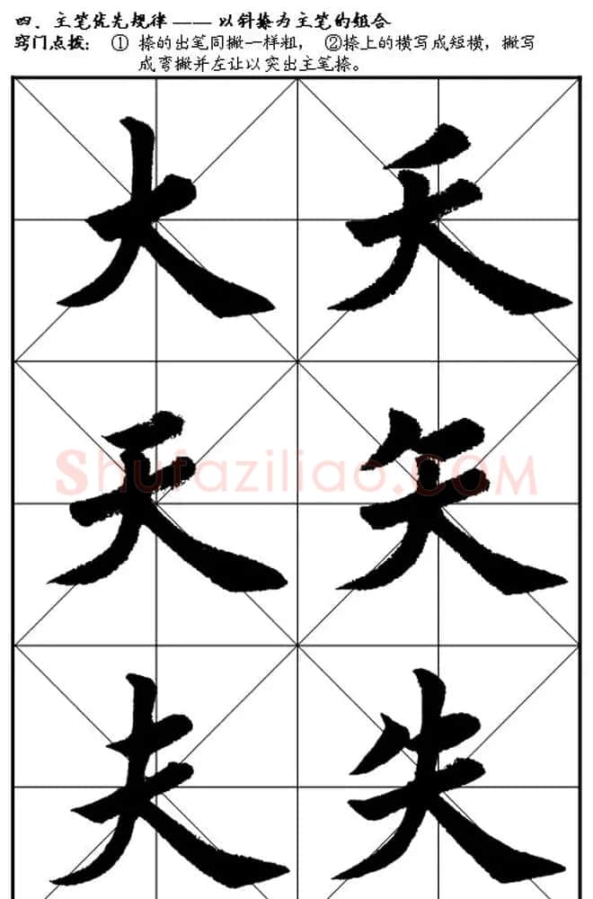 楷书入门教材楷书笔画书写规律 | 软笔楷书字帖
