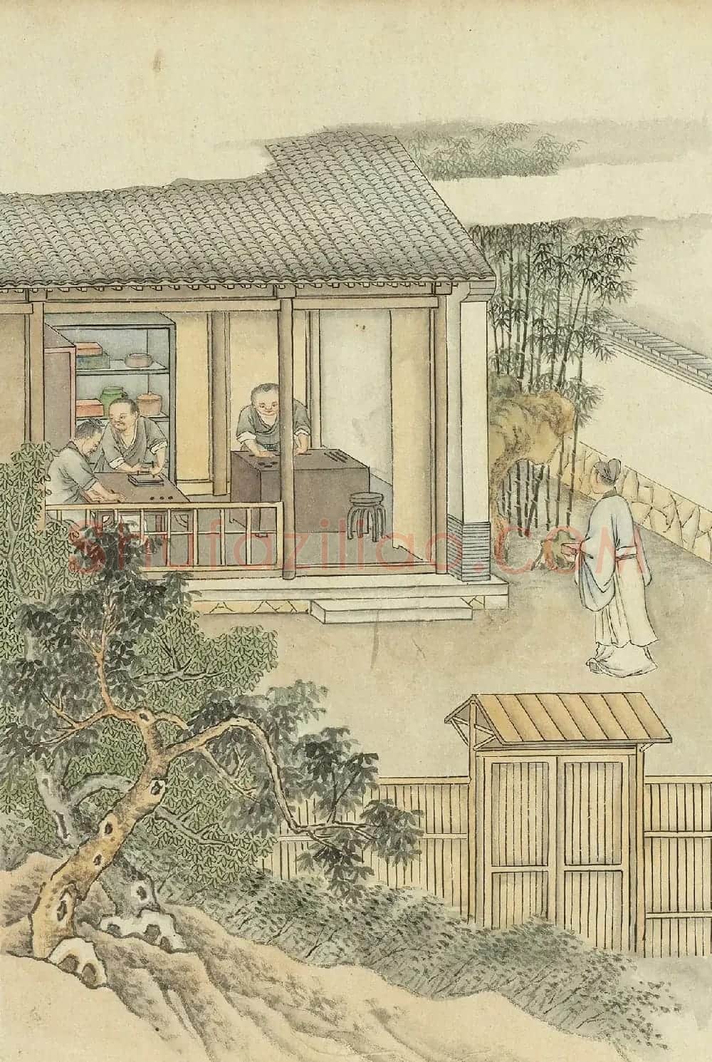 沈初小楷题记徐扬墨法集要图卷 | 传世书法作品欣赏
