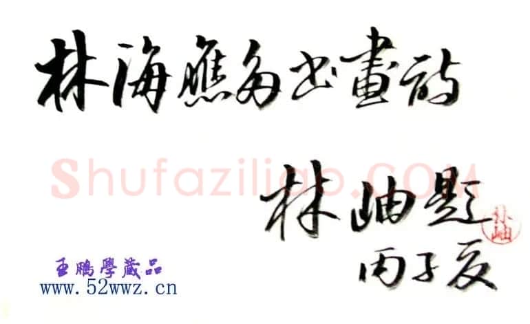 林岫书法题字:林海应多书画诗 | 名家书法作品精选