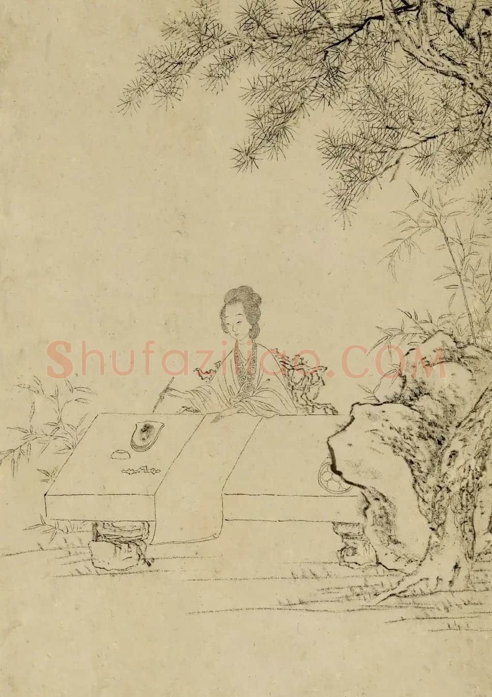 清代曹贞秀小楷书题改琦绘《列女图冊》 | 传世书法作品精选